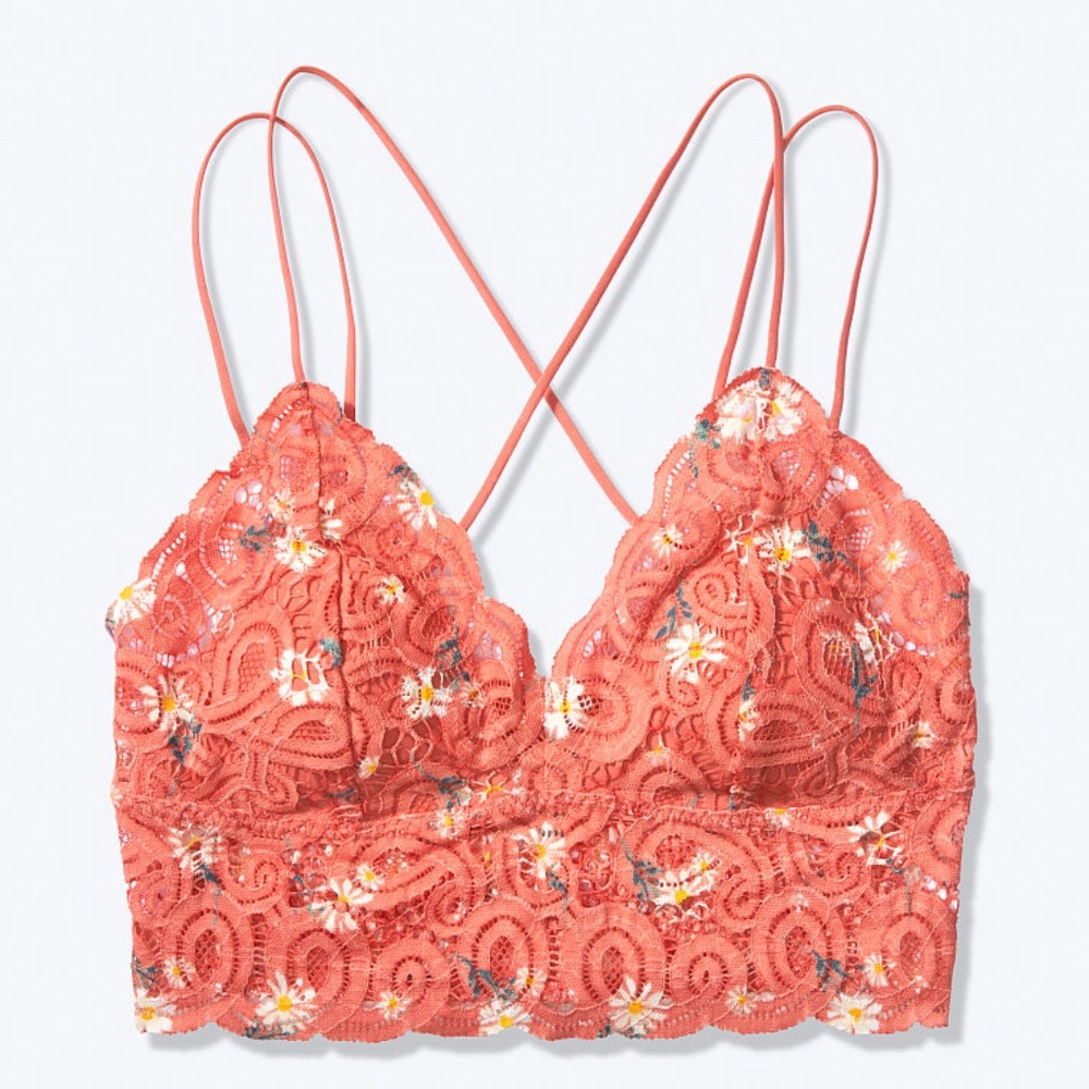 Victoria's Secret Pink Lace Bralette sz L